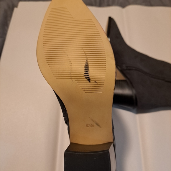 14th & Union pointed toe ankle booties black heel size 8.5 - Picture 6 of 7
